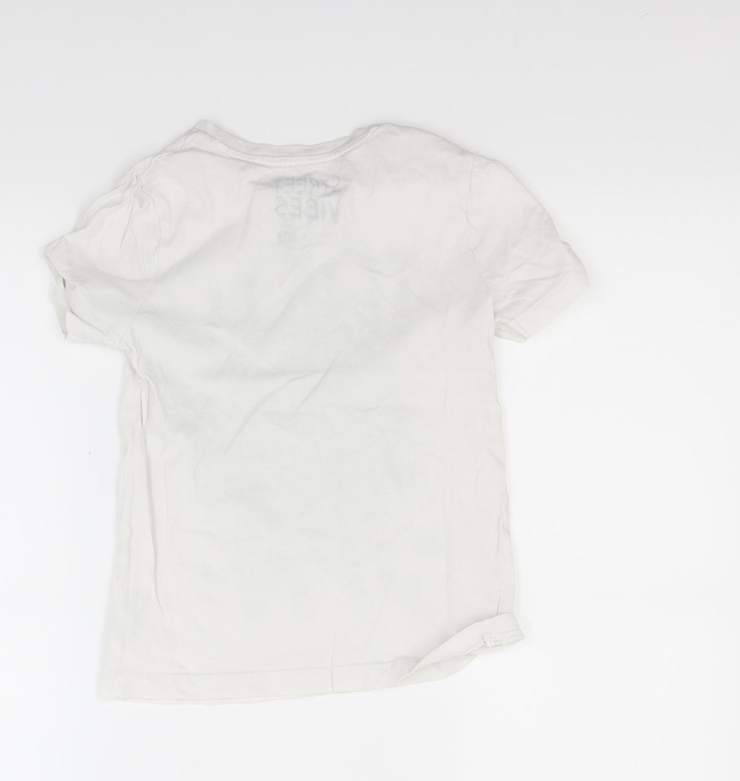 F&F Boys White   Basic T-Shirt Size 5-6 Years  - Japan