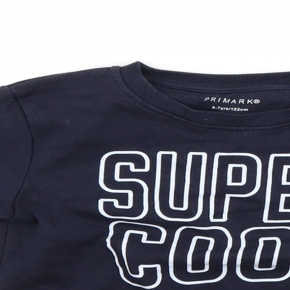Primark Boys Blue   Pullover Sweatshirt Size 6-7 Years
