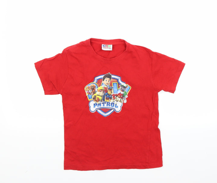 anbor Boys Red Pullover T-Shirt Size 7-8 Years - PAW PATROL