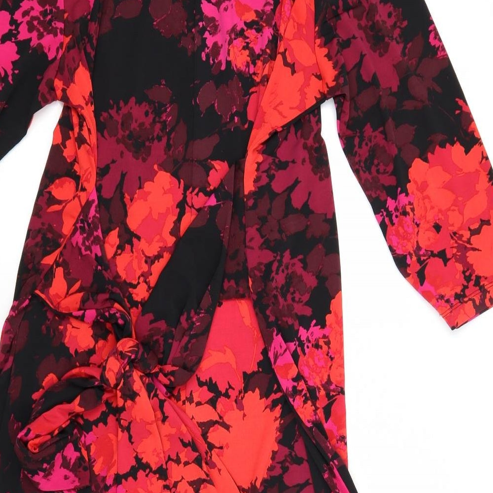 Debenhams Womens Red Floral  A-Line  Size 20