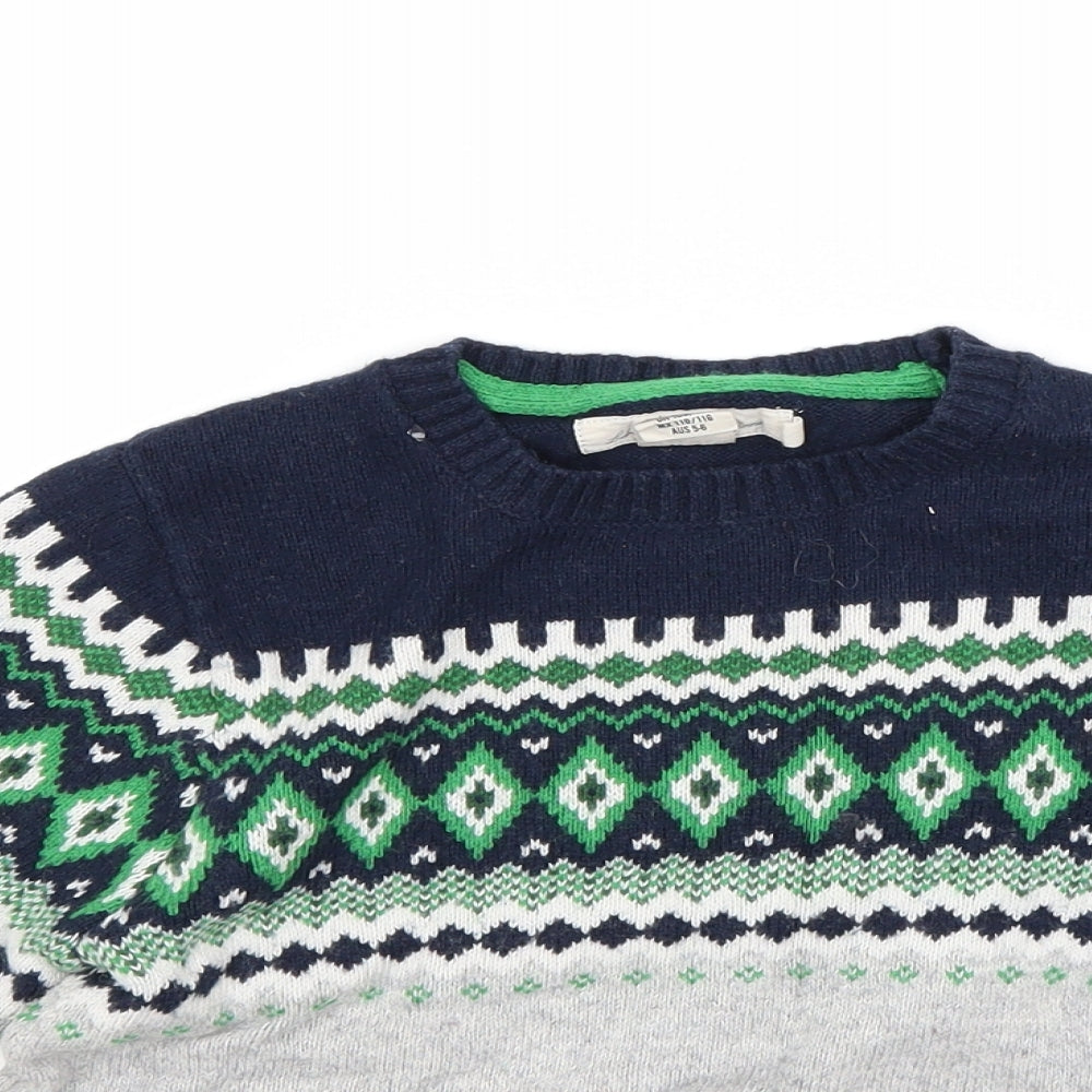 H&M Boys Grey   Pullover Jumper Size 4-5 Years
