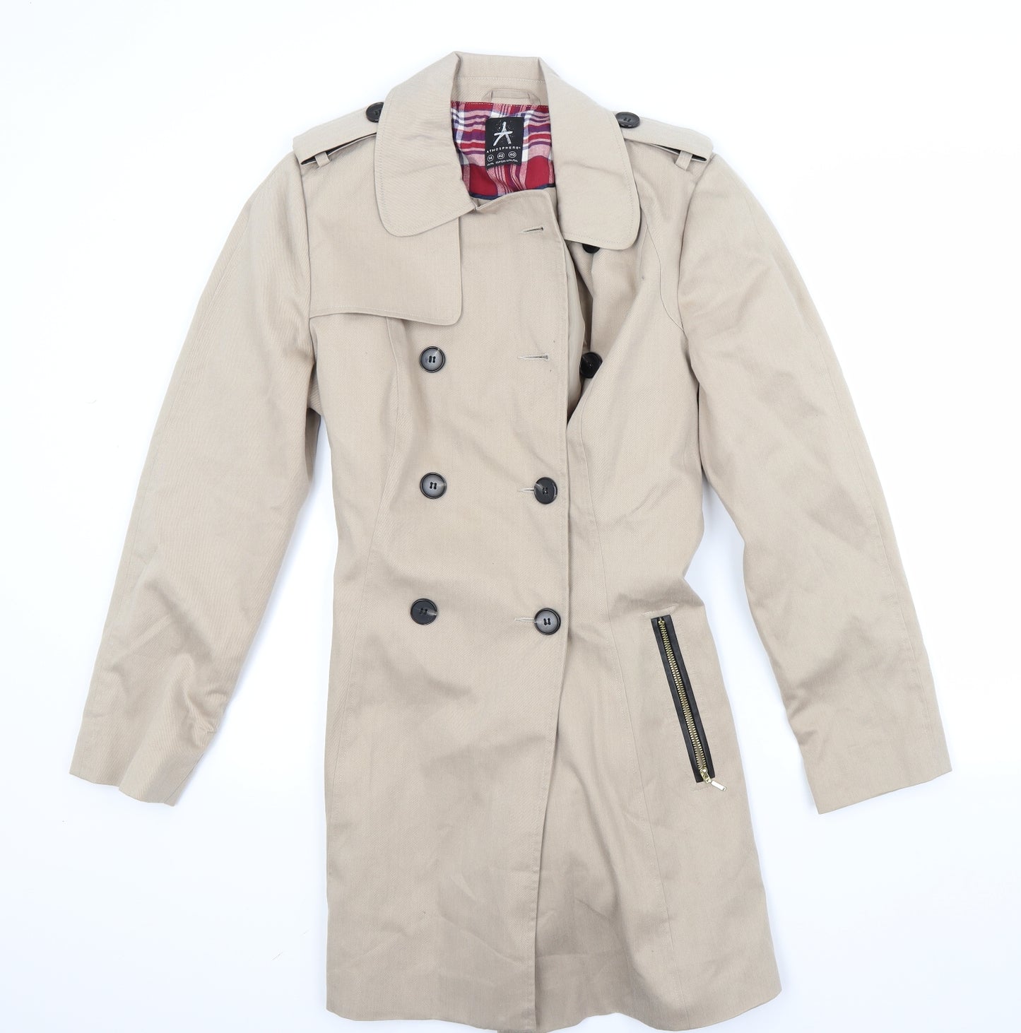 Atmosphere Womens Beige   Overcoat Coat Size 14