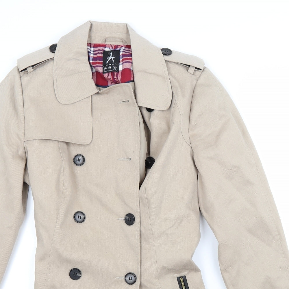 Atmosphere Womens Beige   Overcoat Coat Size 14