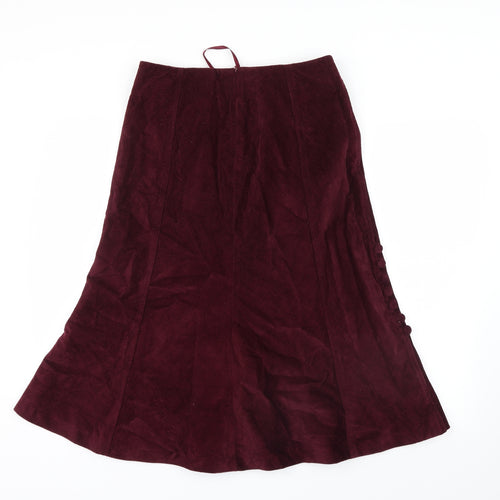 Marks and Spencer Womens Purple  Velvet A-Line Skirt Size 10