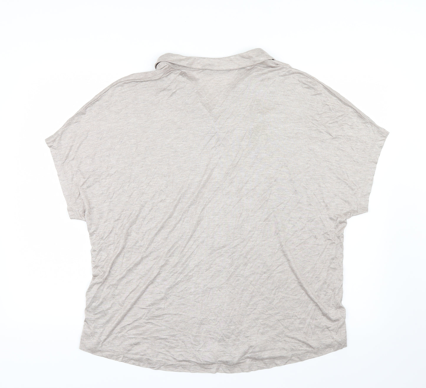 Marks and Spencer Womens Beige   Basic Button-Up Size 22