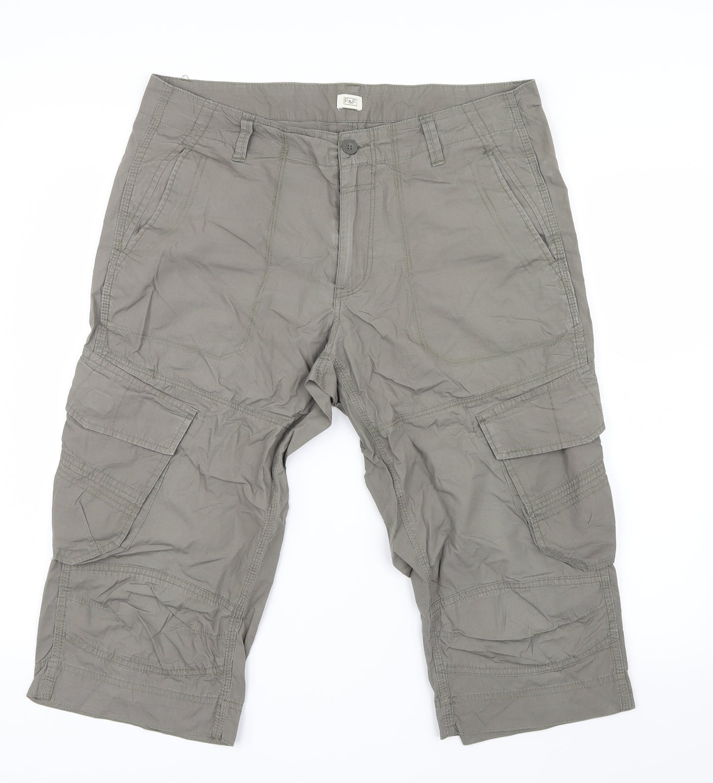 F&F Mens Ivory   Bermuda Shorts Size 36 in