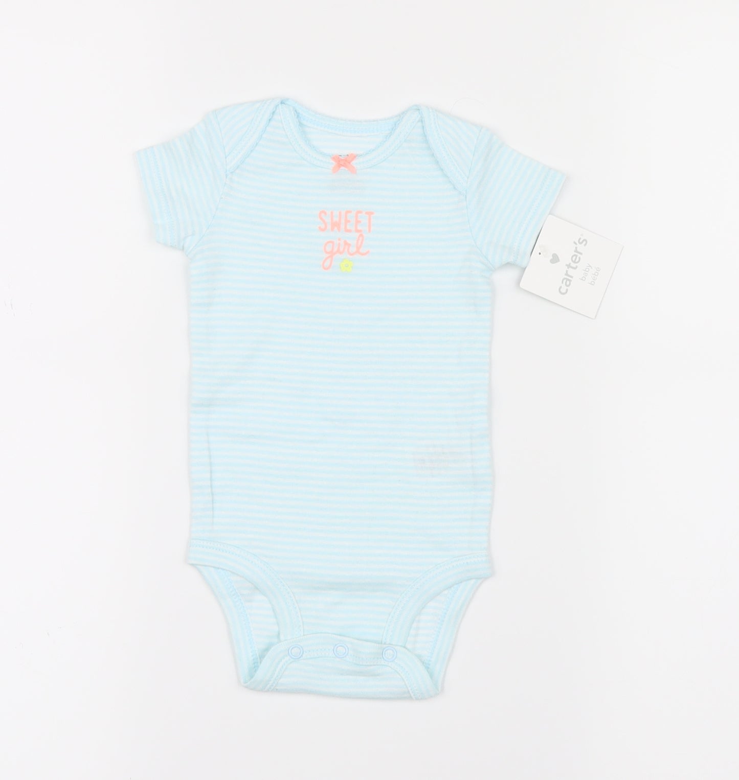 Carter's Girls Blue Striped  Babygrow One-Piece Size 3-6 Months