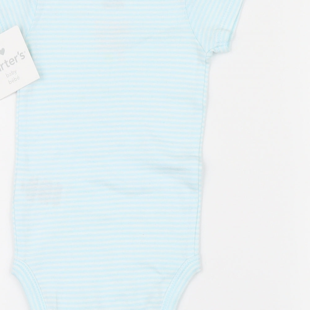 Carter's Girls Blue Striped  Babygrow One-Piece Size 3-6 Months