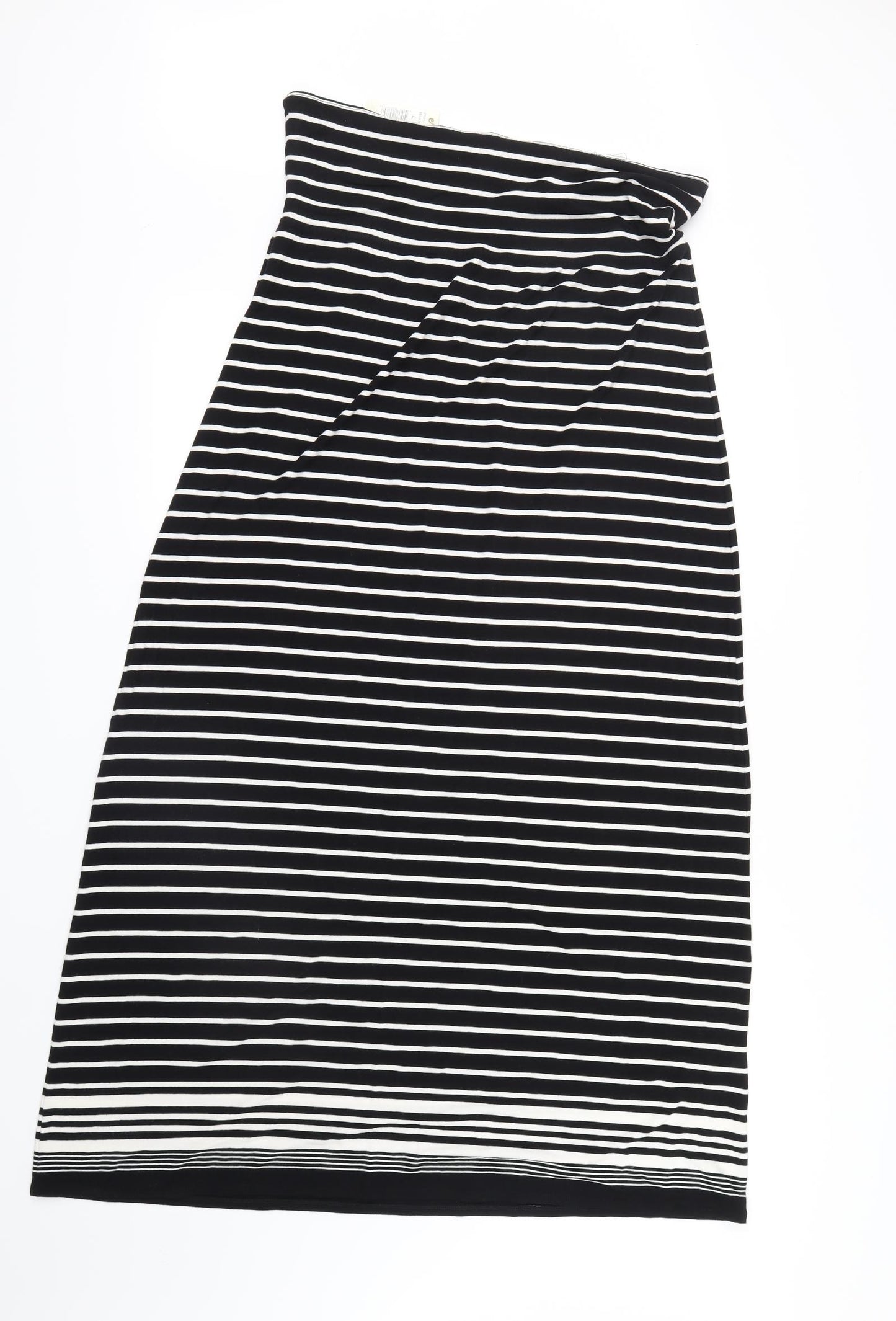 Max Studio Womens Black Striped  T-Shirt Dress  Size L