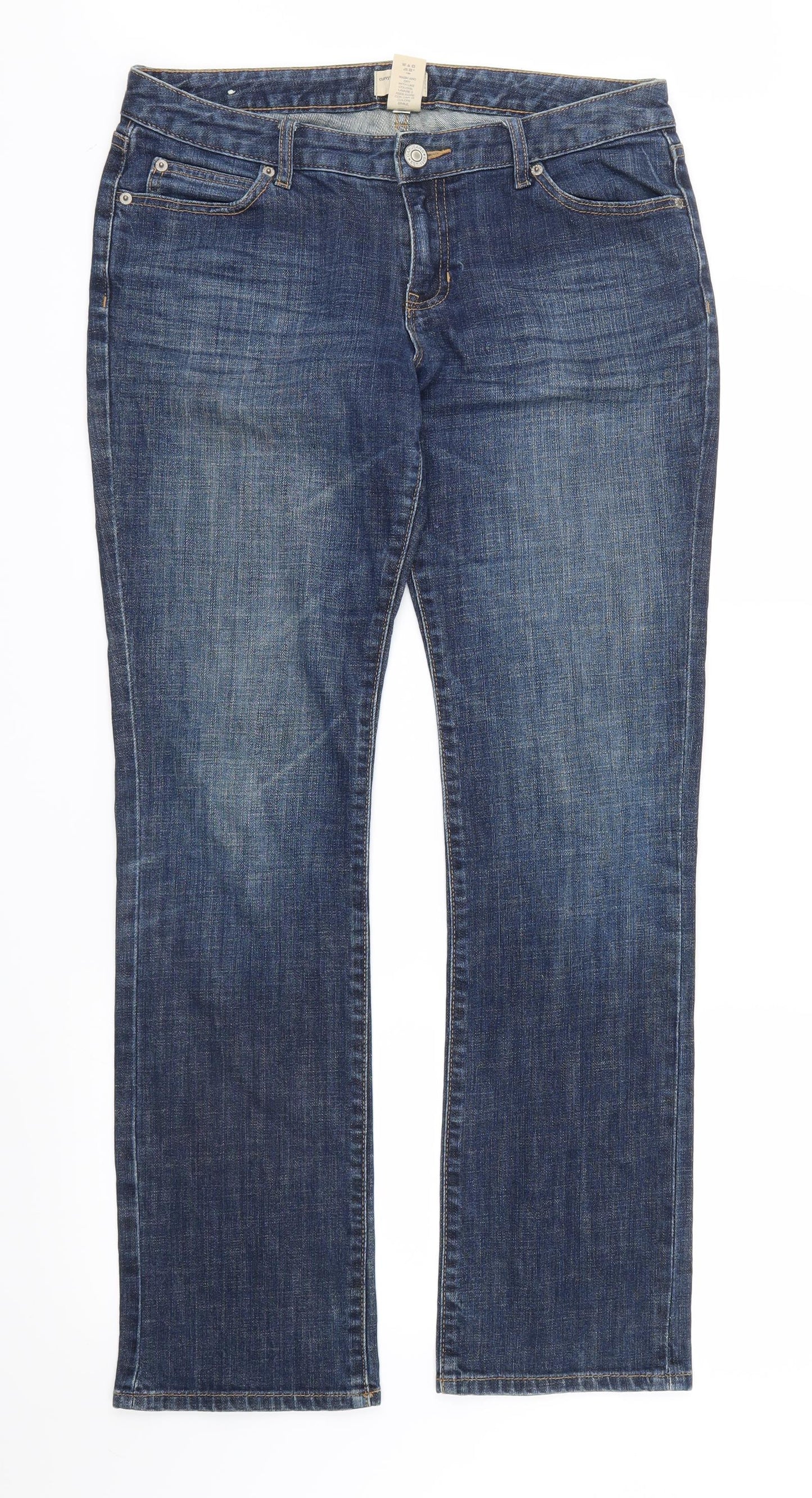 Gap Womens Blue  Denim Straight Jeans Size 8 L31 in