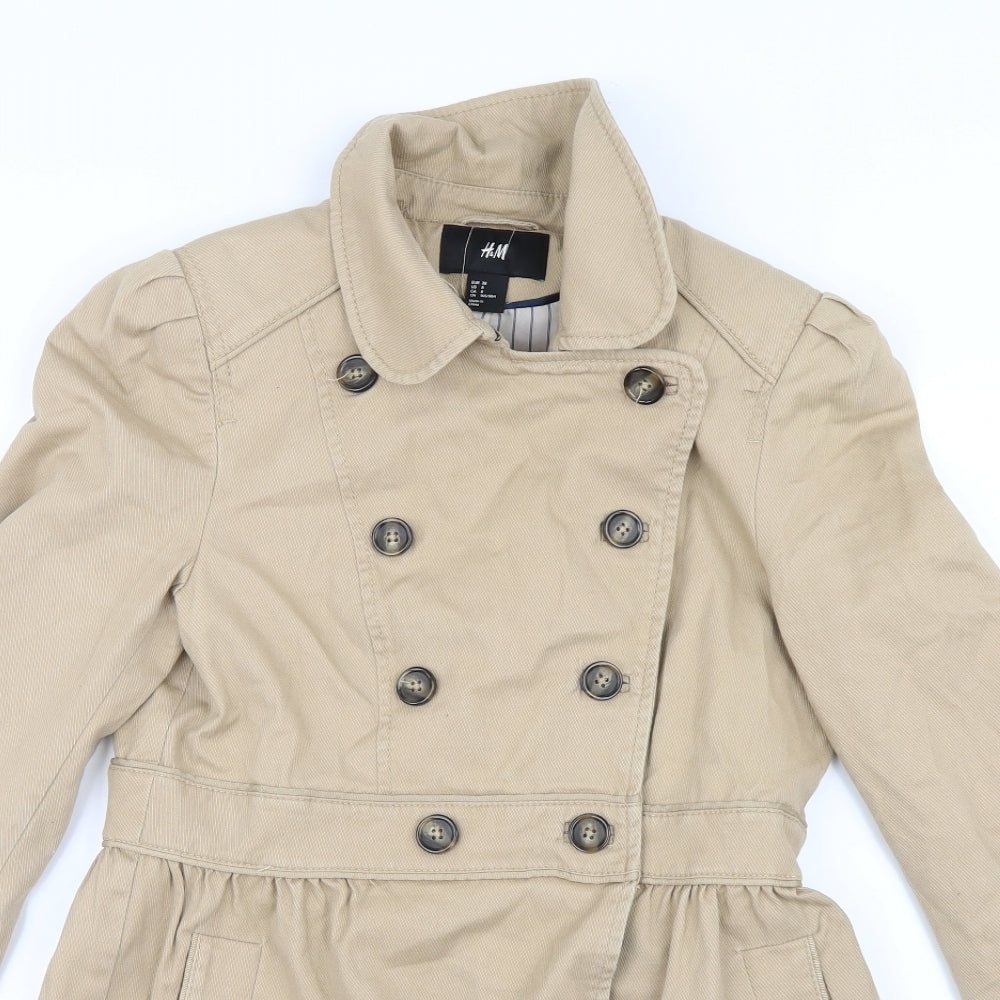 H&M Womens Beige   Trench Coat Coat Size 10