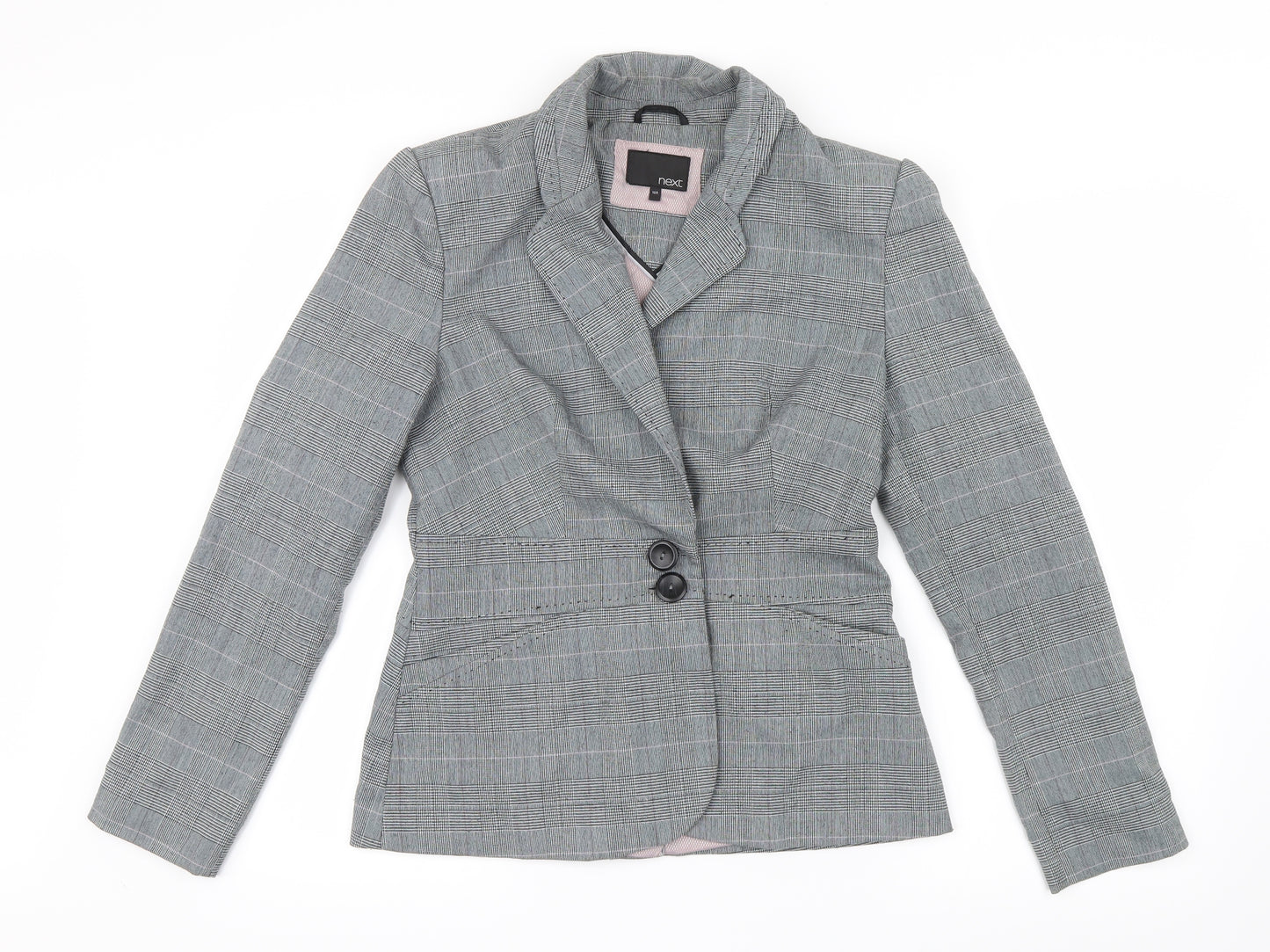 NEXT Womens Grey Check  Jacket Blazer Size 10