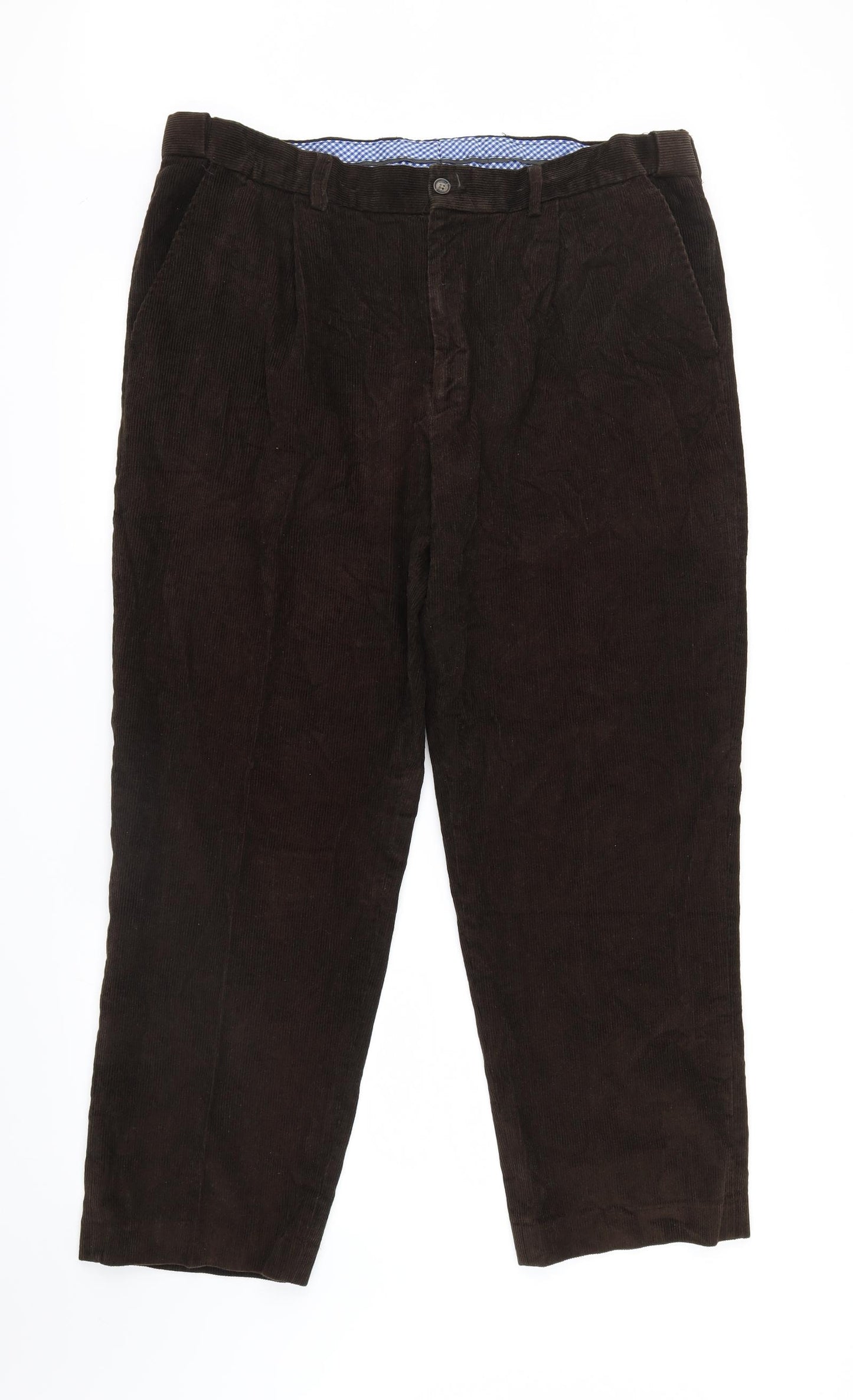 Maine Mens Brown  Velvet Trousers  Size 38 in L28 in - Short