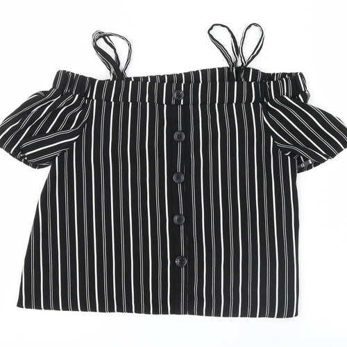 Primark Girls Black Striped  Basic Casual Size 10-11 Years