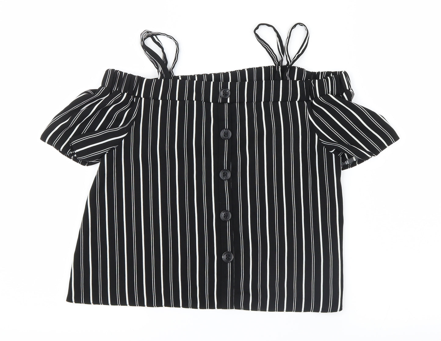 Primark Girls Black Striped  Basic Casual Size 10-11 Years