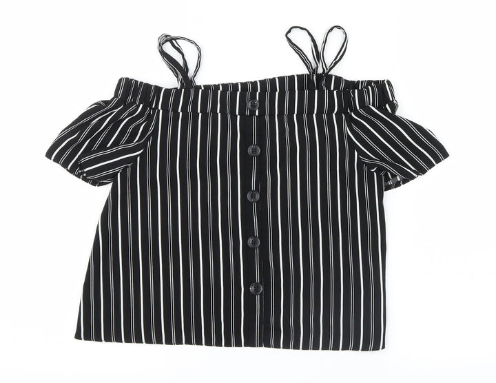 Primark Girls Black Striped  Basic Casual Size 10-11 Years