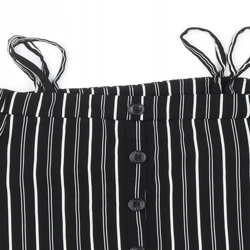 Primark Girls Black Striped  Basic Casual Size 10-11 Years