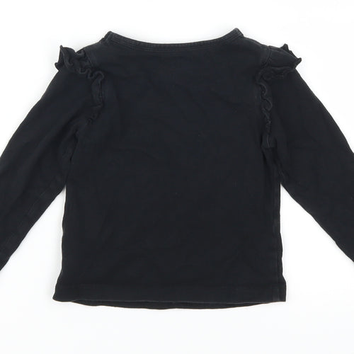Mylene Klass Girls Black   Basic T-Shirt Size 12-18 Months