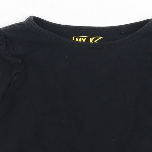 Mylene Klass Girls Black   Basic T-Shirt Size 12-18 Months