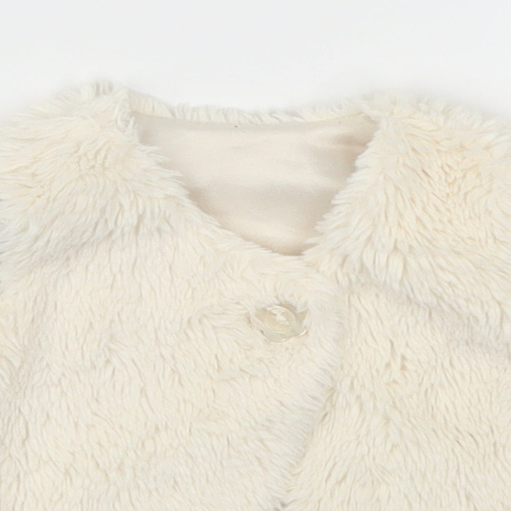 George Girls White   Gilet Jacket Size 3-6 Months