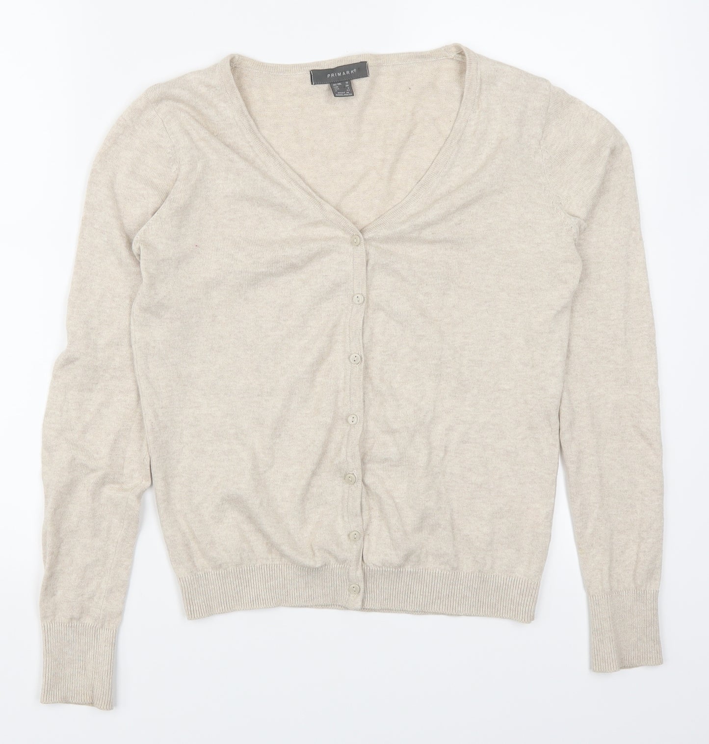 Primark Womens Beige   Cardigan Jumper Size 10