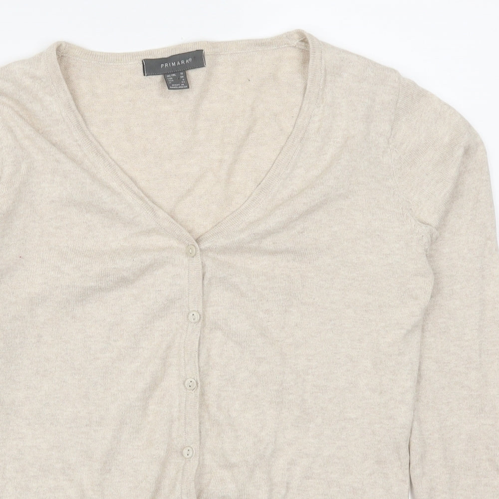 Primark Womens Beige   Cardigan Jumper Size 10