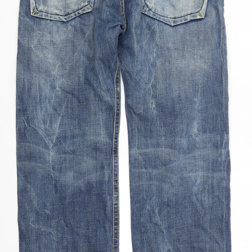 Sixty Mens Blue  Denim Straight Jeans Size 34 L34 in