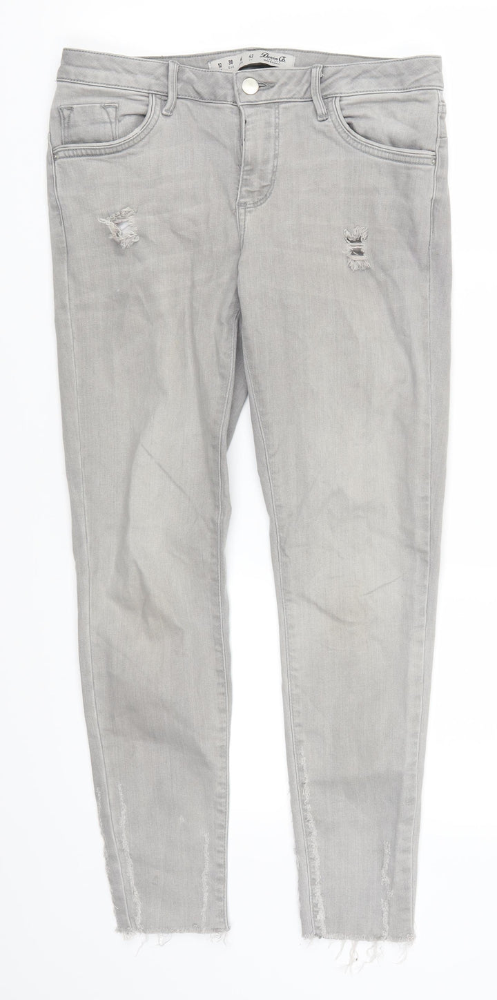 Denim Co Womens Grey Denim Skinny Jeans Size 10 L26.5 in