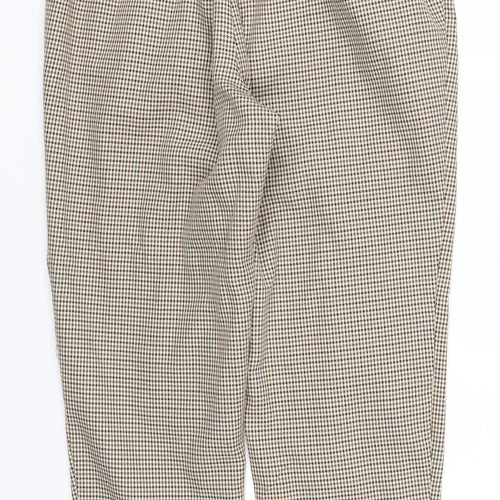 Primark Womens Beige Houndstooth  Sweatpants Trousers Size 12 L27 in