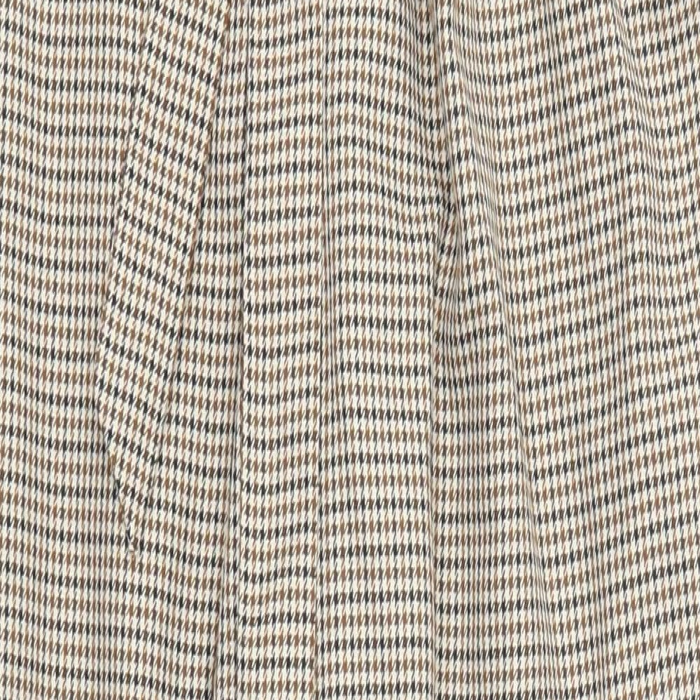 Primark Womens Beige Houndstooth  Sweatpants Trousers Size 12 L27 in