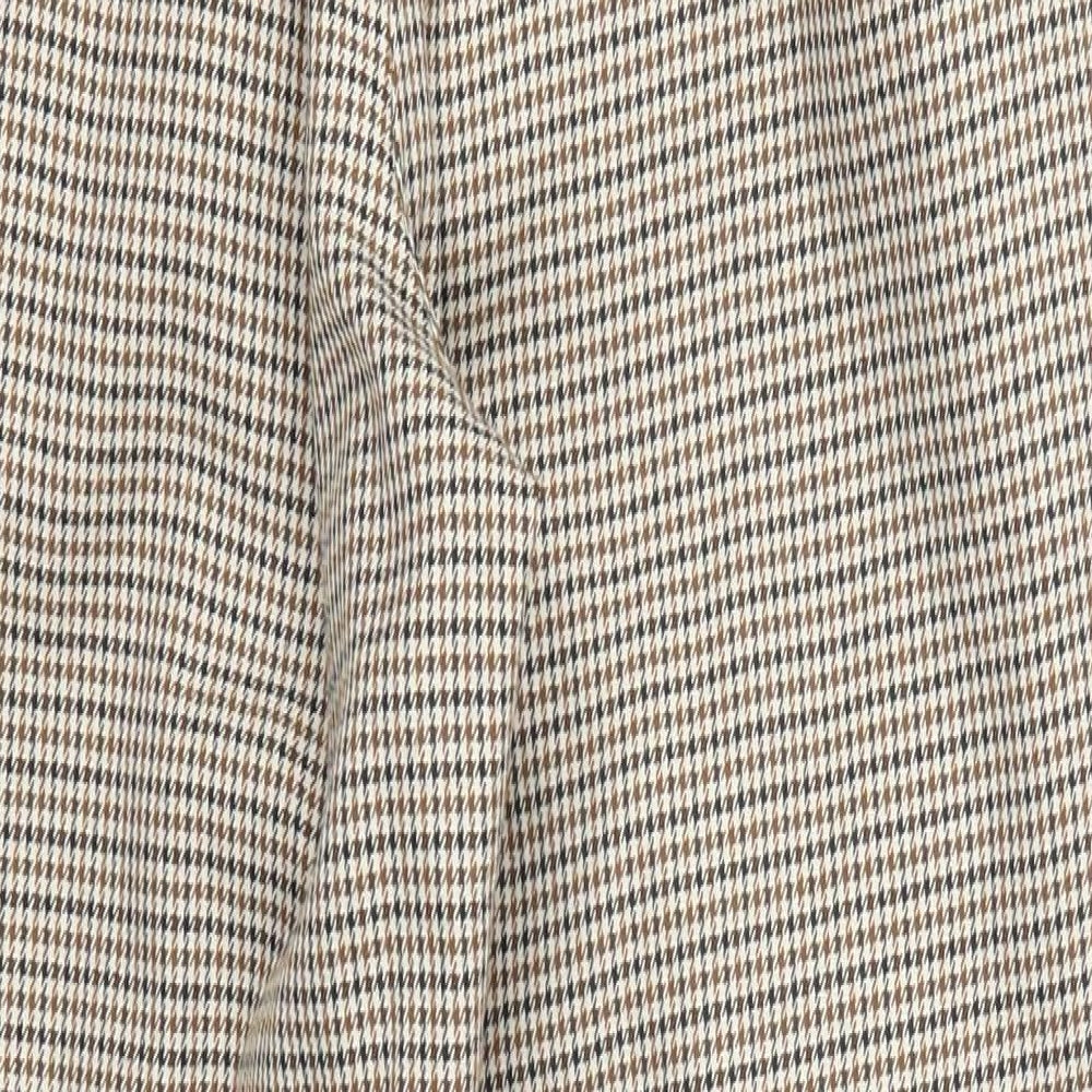 Primark Womens Beige Houndstooth  Sweatpants Trousers Size 12 L27 in