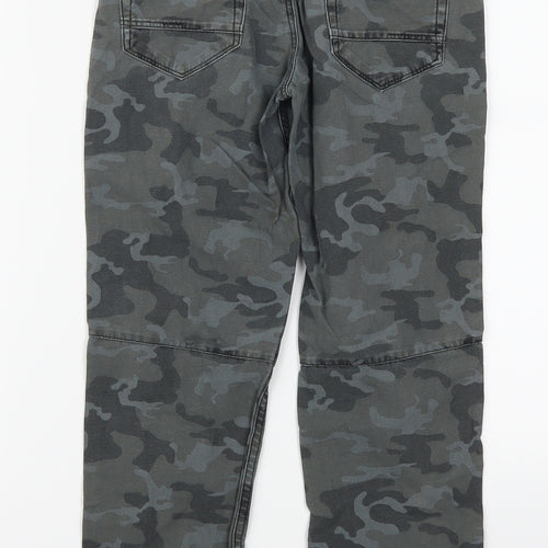 George Boys Grey Camouflage Denim Straight Jeans Size 8-9 Years