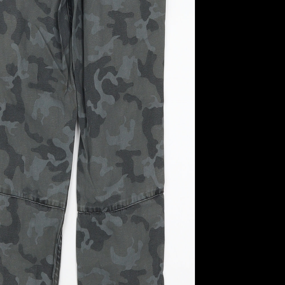 George Boys Grey Camouflage Denim Straight Jeans Size 8-9 Years