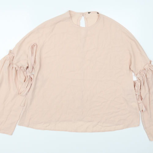 Preworn Womens Pink   Basic Blouse Size 12