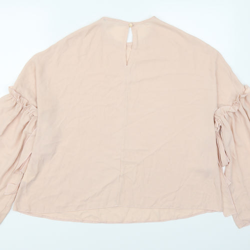 Preworn Womens Pink   Basic Blouse Size 12