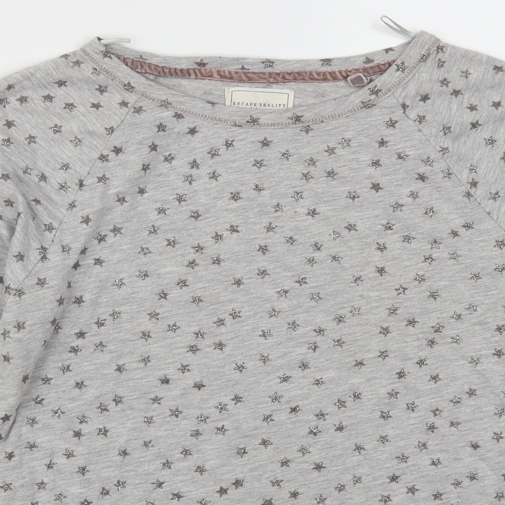 NEXT Womens Grey Geometric  Top Pyjama Top Size XS