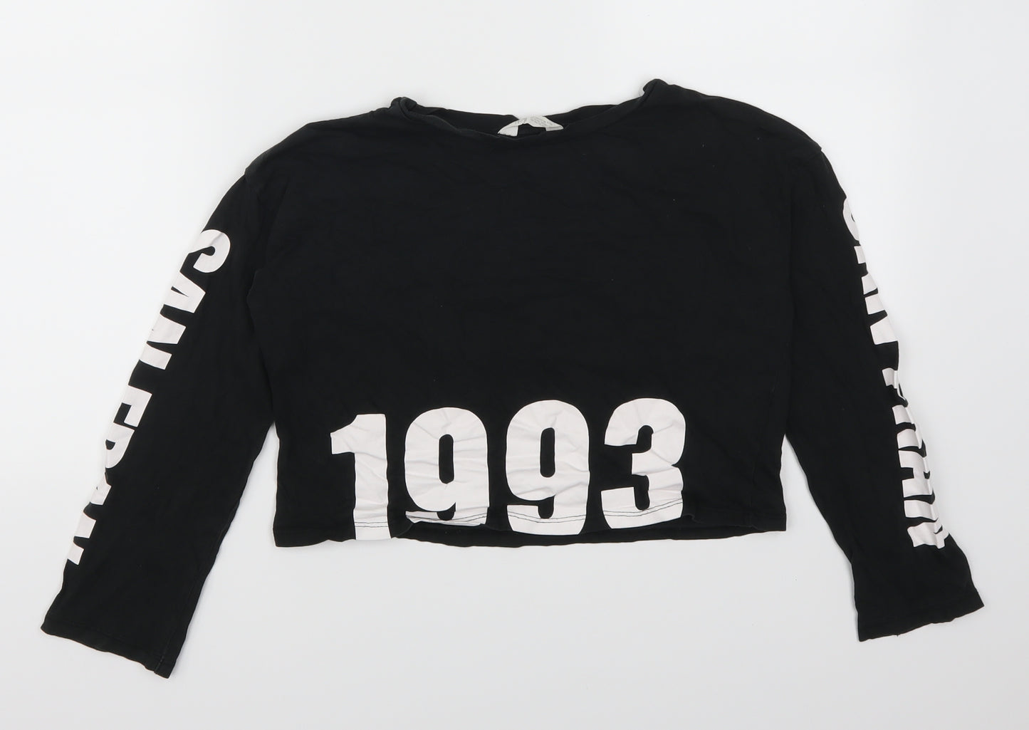 H&M Girls Black   Camisole T-Shirt Size 11-12 Years  - San Fran 1993