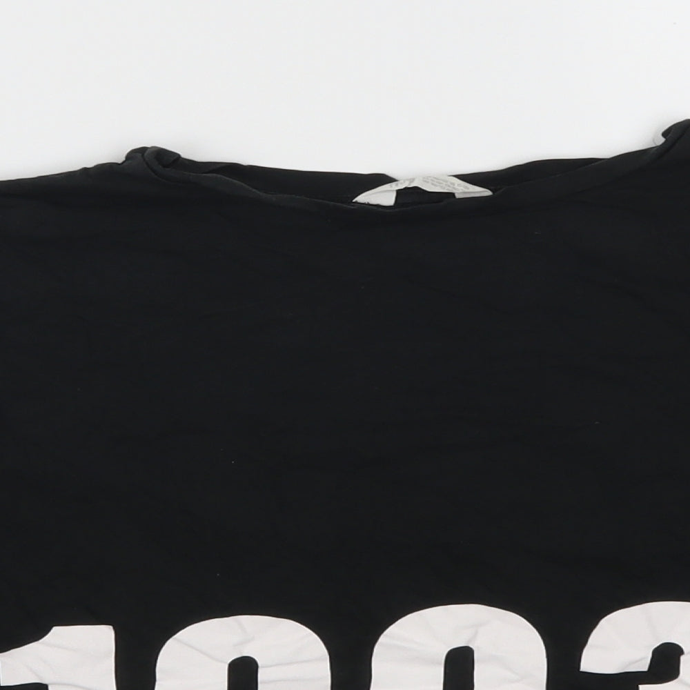 H&M Girls Black   Camisole T-Shirt Size 11-12 Years  - San Fran 1993