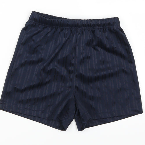 Mataln Boys Blue Striped  Utility Shorts Size 7 Years
