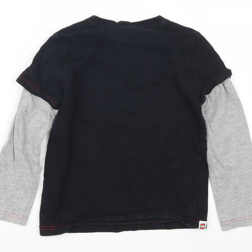 Tesco Boys Black   Basic T-Shirt Size 5-6 Years  - Star Wars The Dark Side