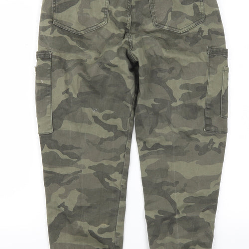 Monday Womens Green Camouflage  Cargo Trousers Size M L25 in
