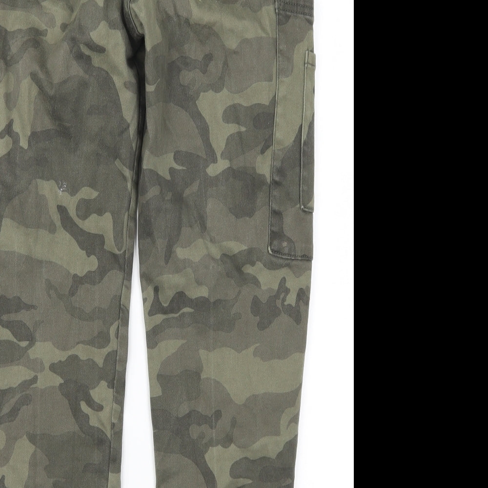 Monday Womens Green Camouflage  Cargo Trousers Size M L25 in