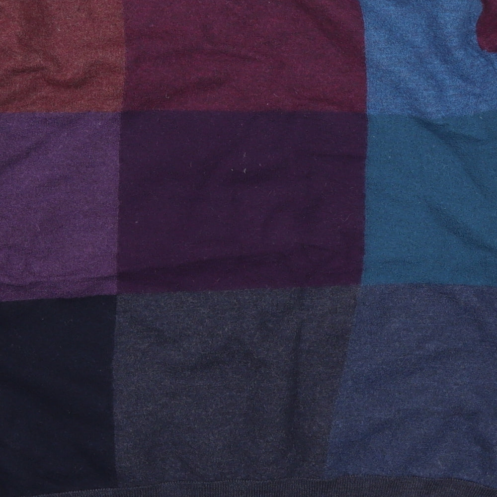 Paul Smith Womens Purple Check  Pullover Jumper Size M  - Blue