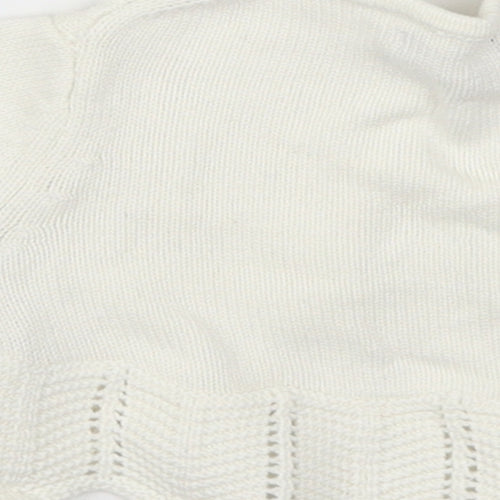Gap Girls White   Cardigan Jumper Size 6-9 Months