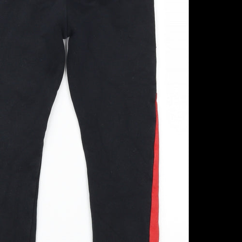 George Boys Black Colourblock  Sweatpants Trousers Size 5-6 Years - Red