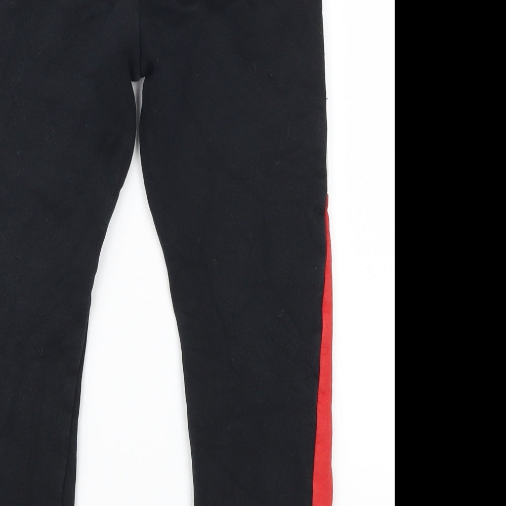 George Boys Black Colourblock  Sweatpants Trousers Size 5-6 Years - Red