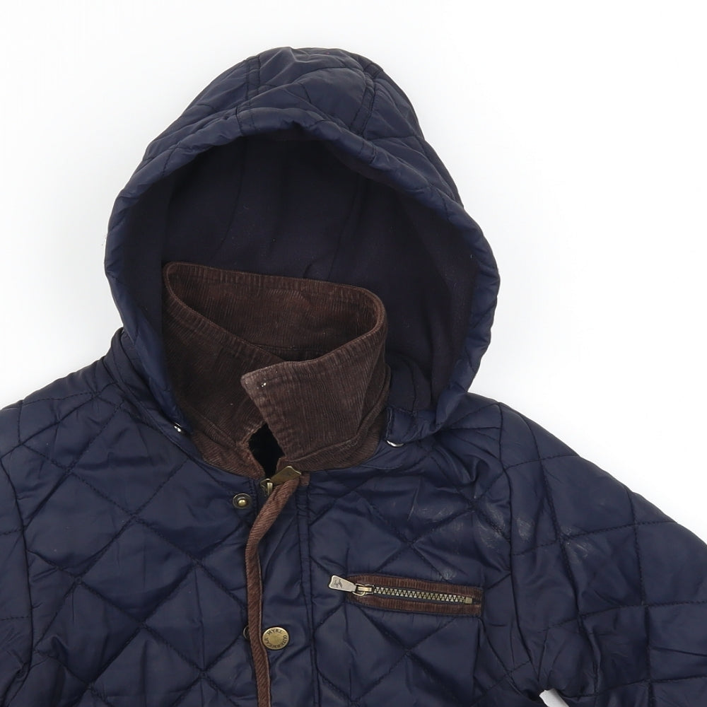 Mayoral Outerwear Boys Blue   Quilted Coat Size 3 Years