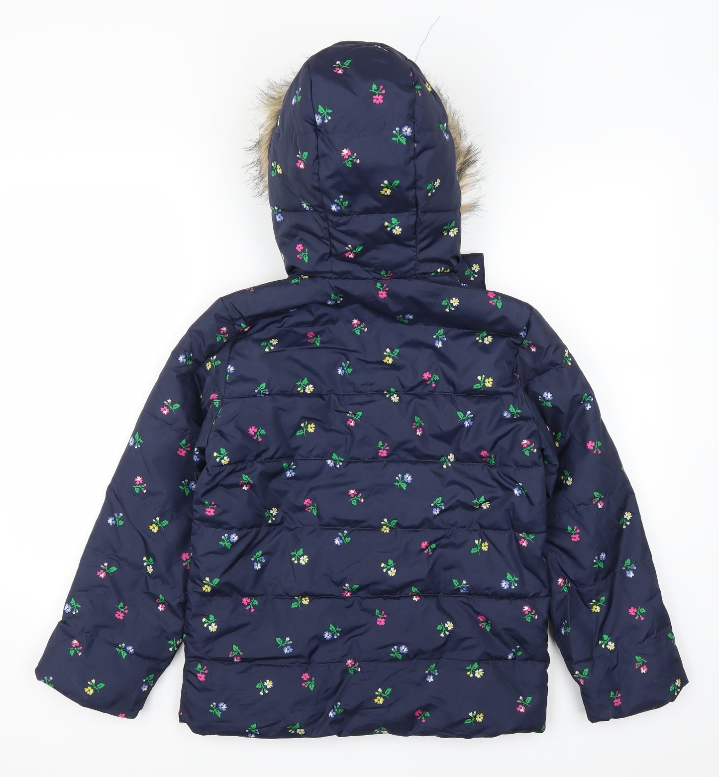 Gap Girls Blue Floral  Basic Coat Coat Size 10 Years