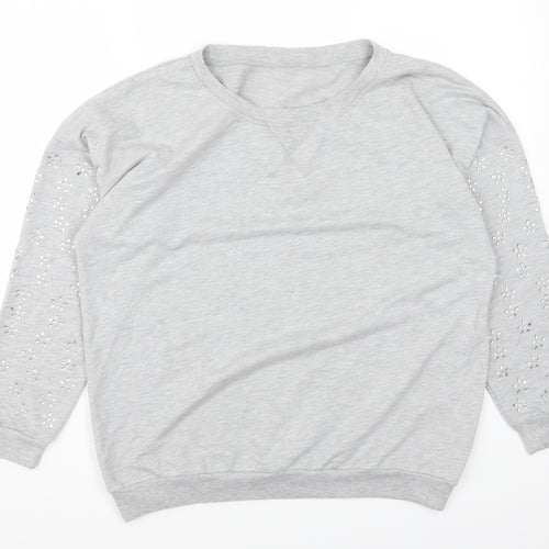 Simply Be Womens Grey   Pullover Sweatshirt Size 14