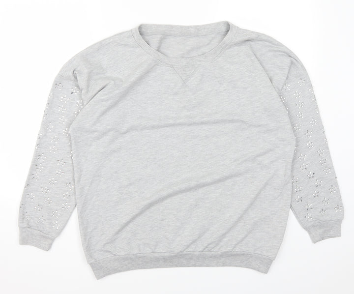 Simply Be Womens Grey   Pullover Sweatshirt Size 14